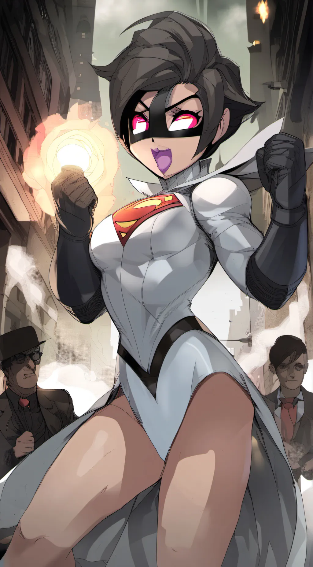 ai character: power violet  background