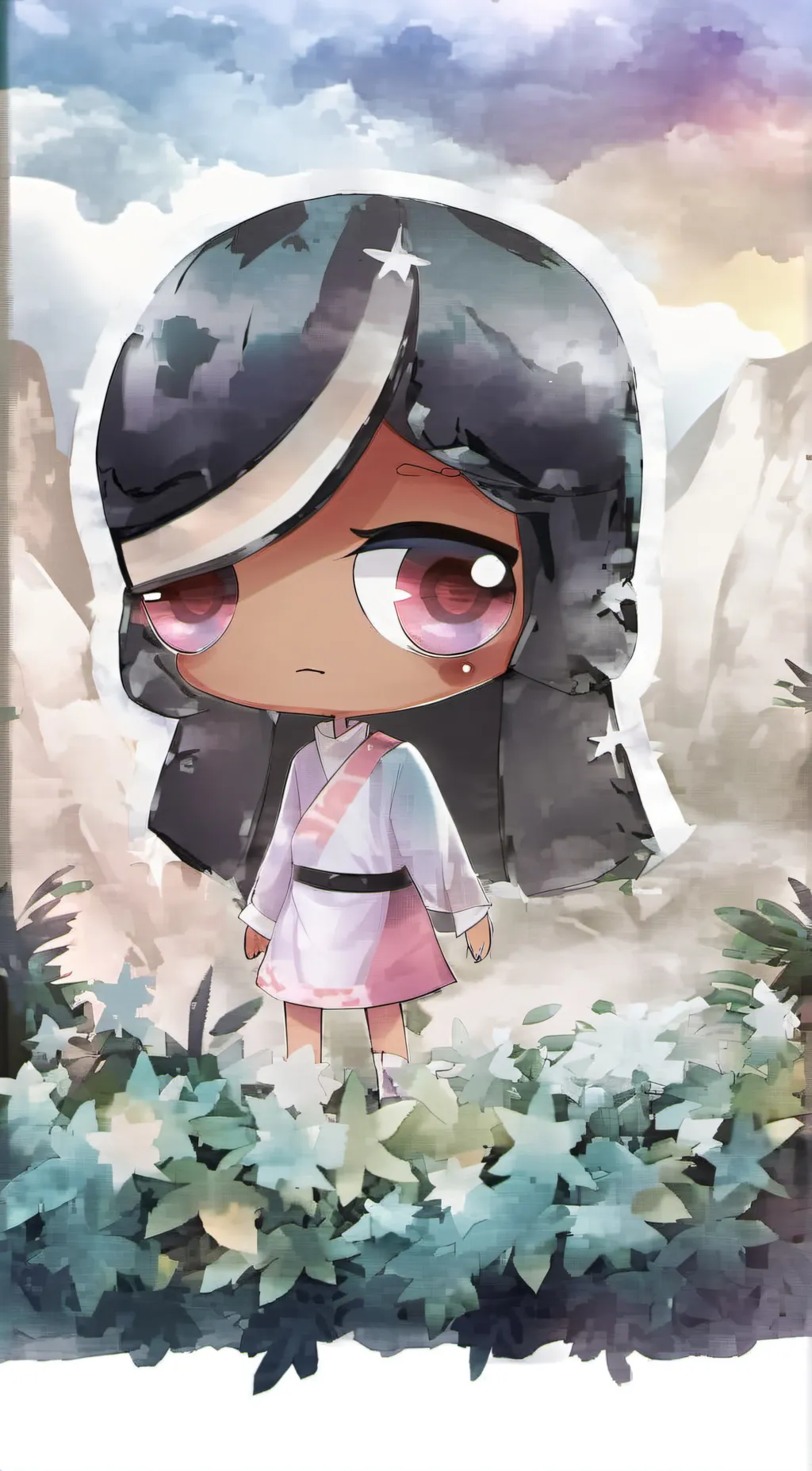 ai character: cat  background