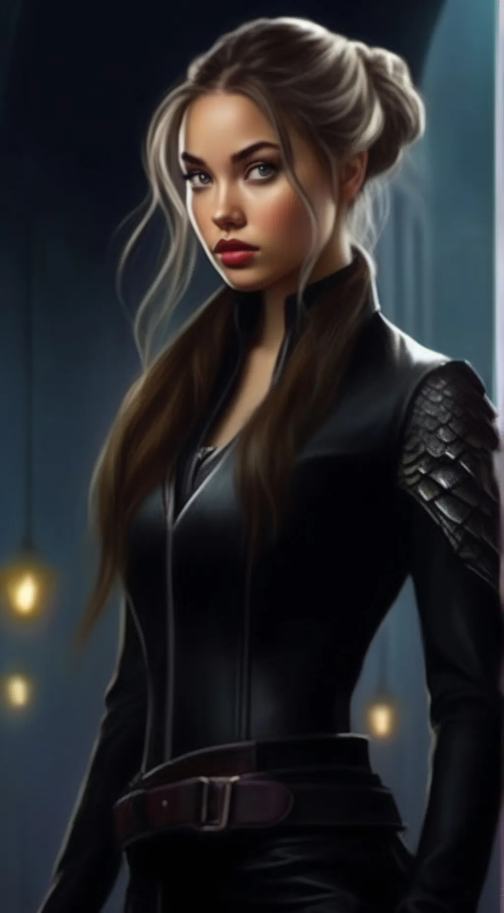 ai character: Violet  background