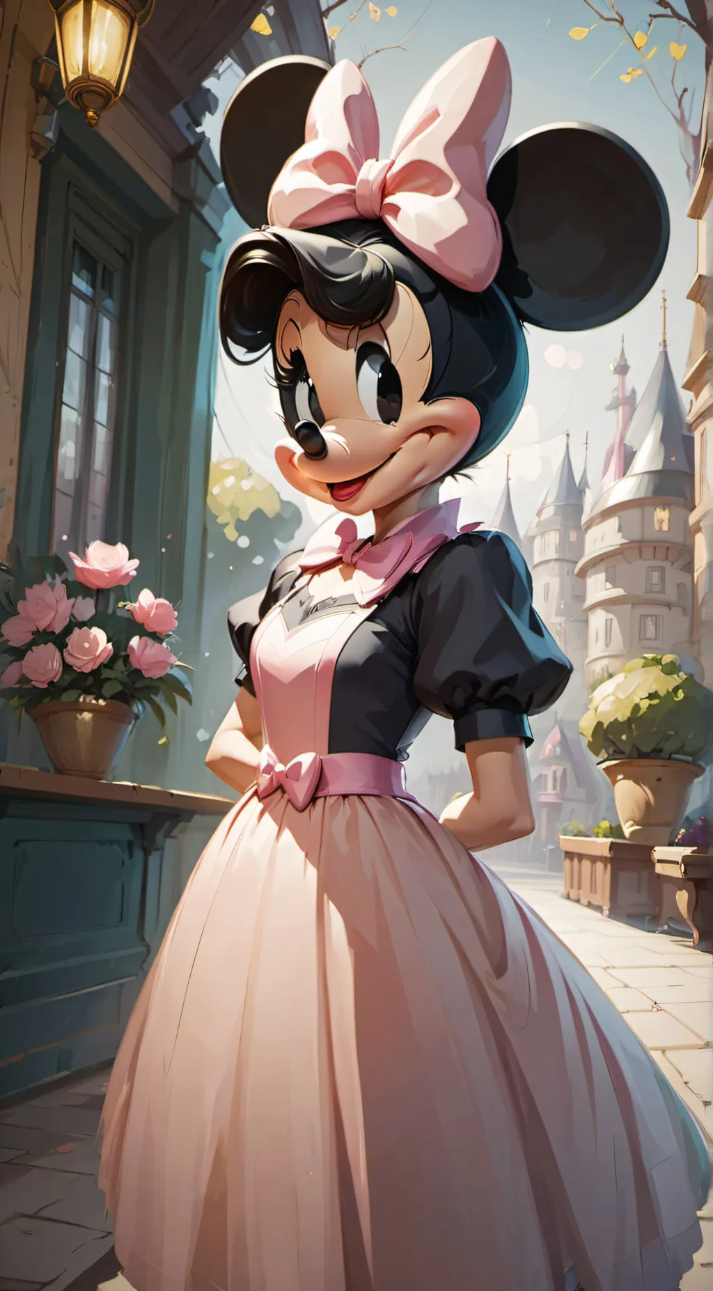 ai character: Minnie Mouse background