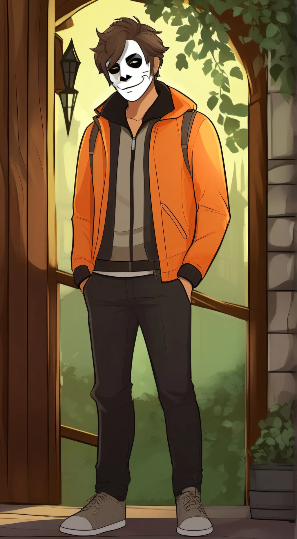 ai character: masky  background