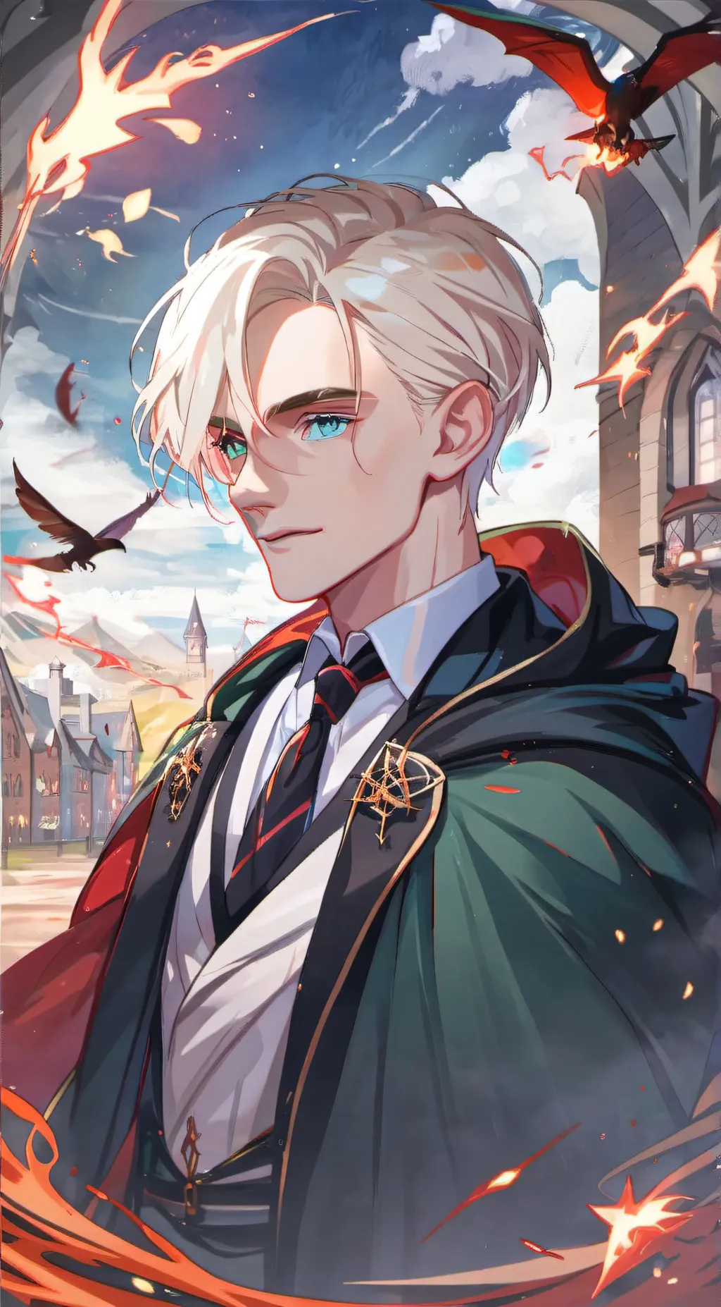 ai character: Draco Malfoy  background