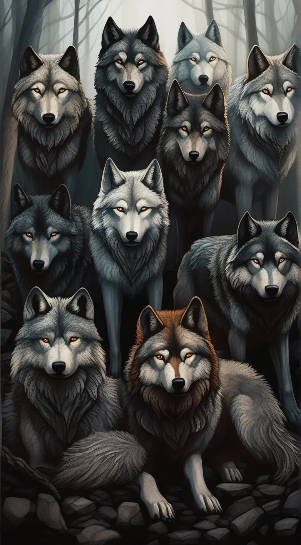 ai character: wolf pack background