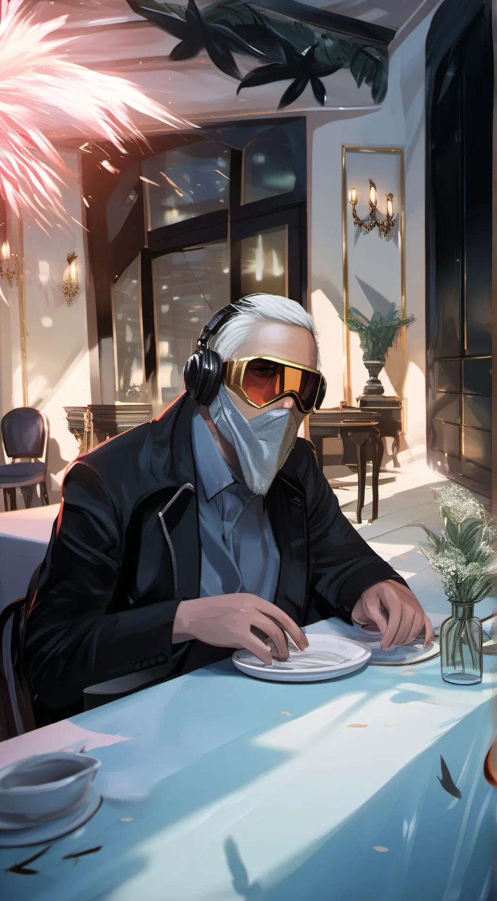 ai character: Gang man background