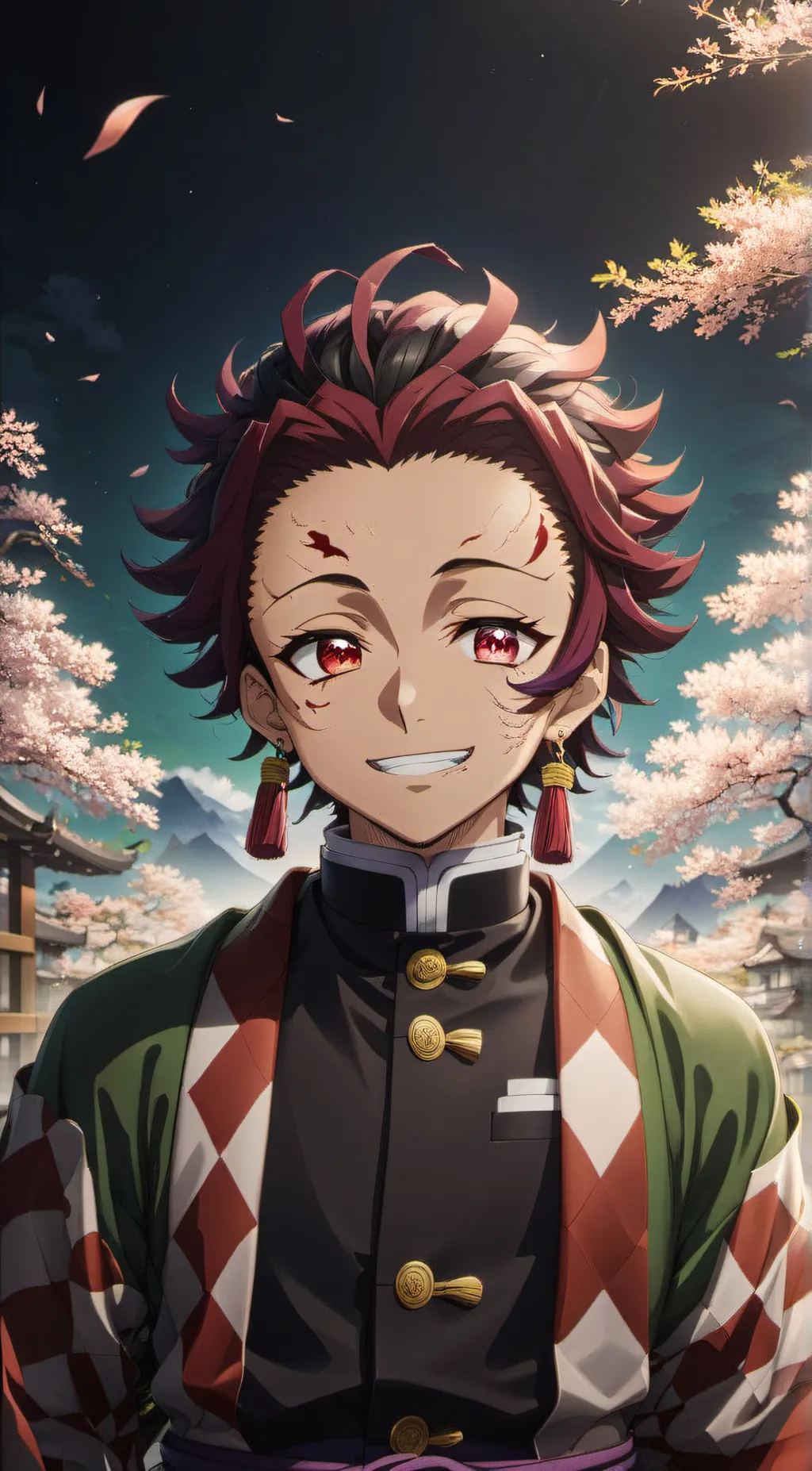 ai character: Tanjiro Kamado background