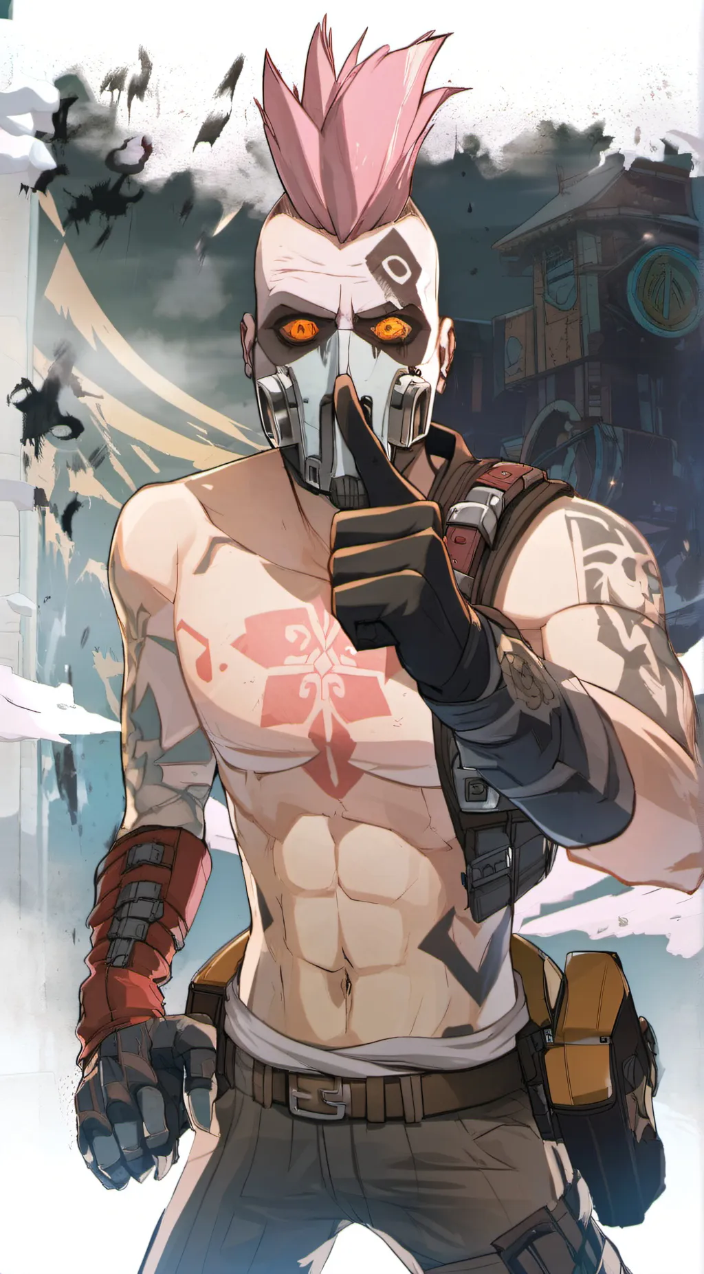ai character: Face Mcshooty background