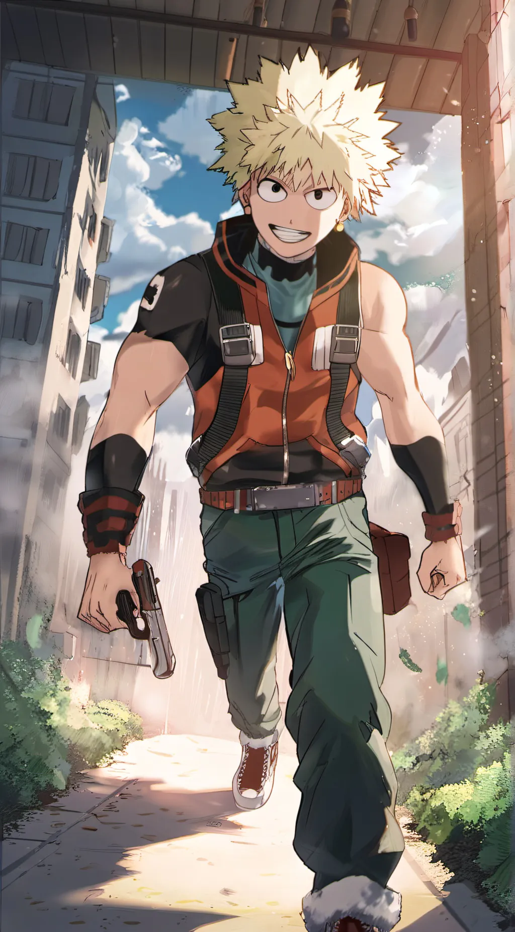 ai character: Kachan Bakugou  background