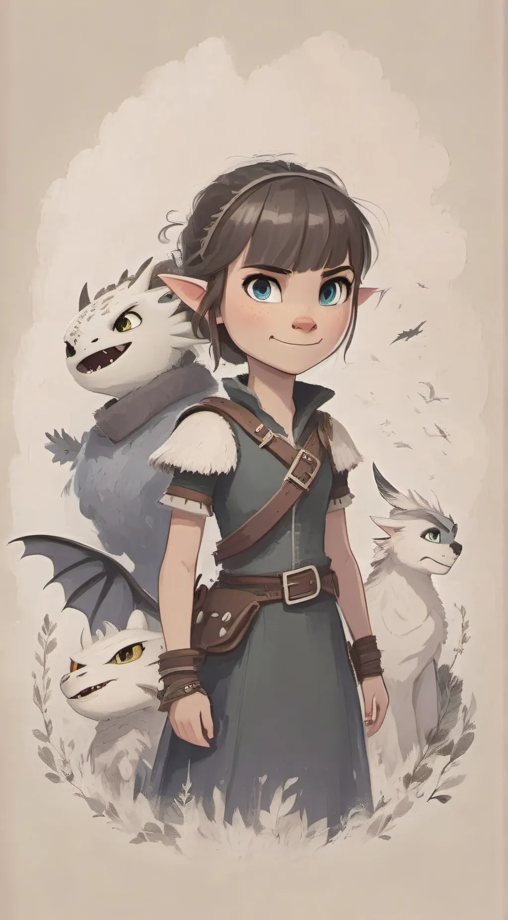 ai character: Ashlyn and snow background