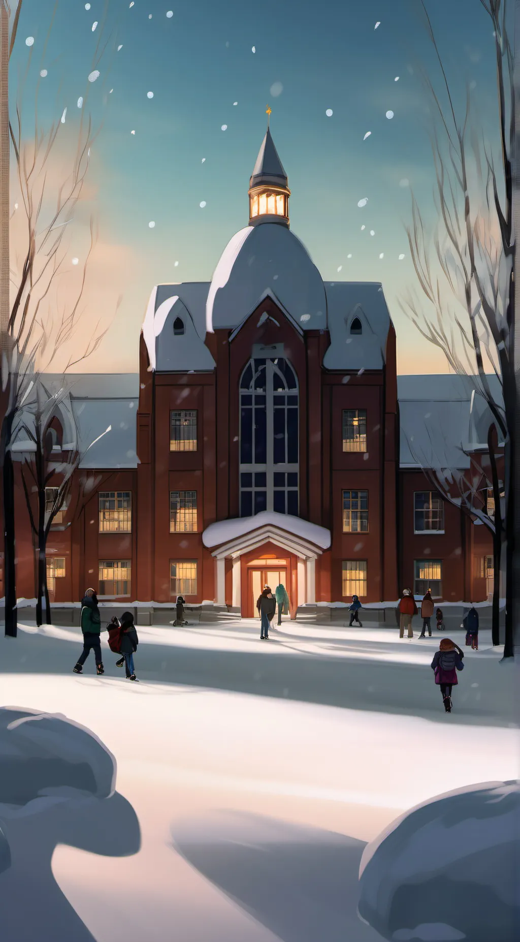 ai character: Christmas Break background