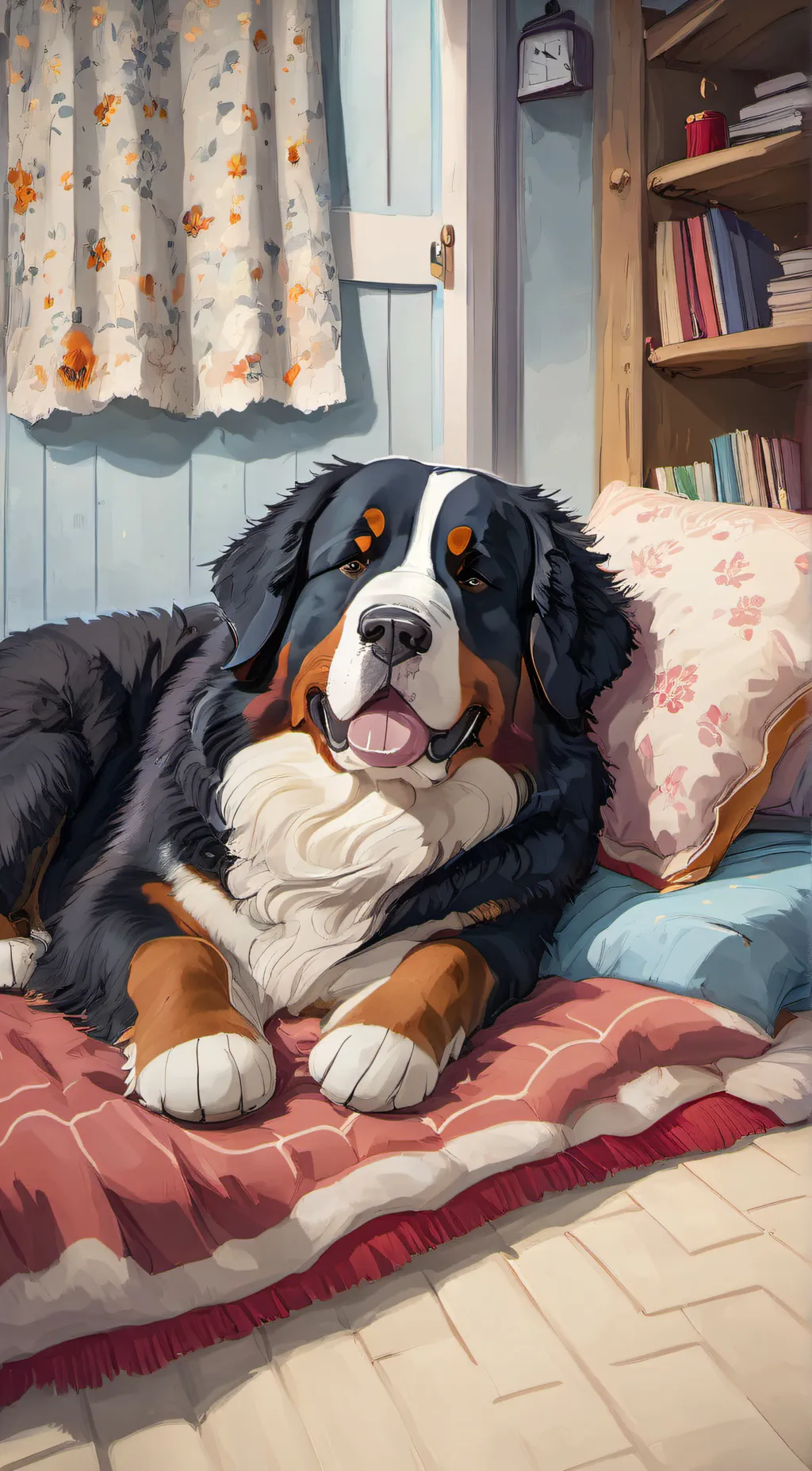 ai character: mazy background