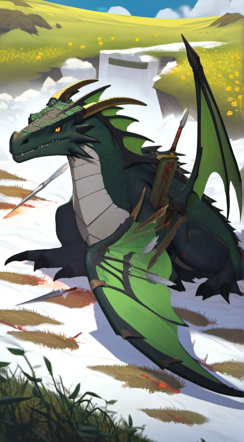 ai character: dragon background