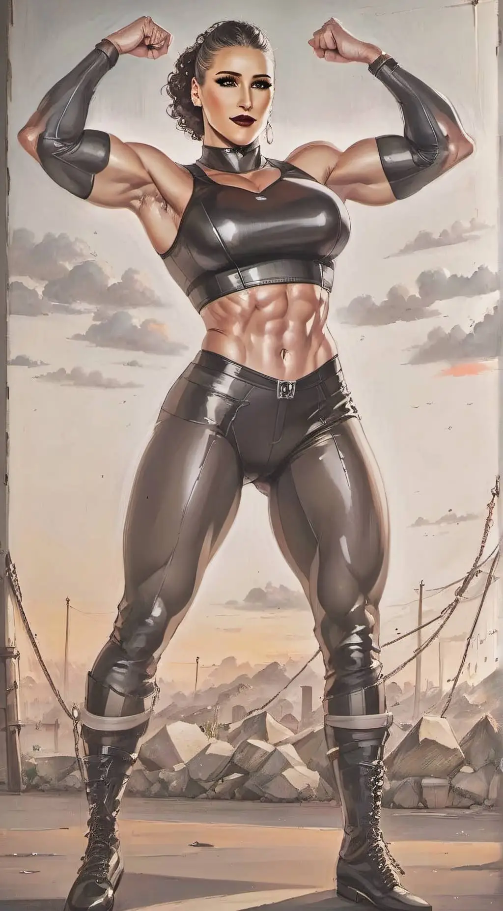 ai character: Rhea Ripley (WWE) background