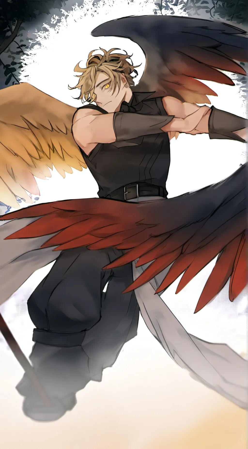 ai character: Keigo Takami/hawks background