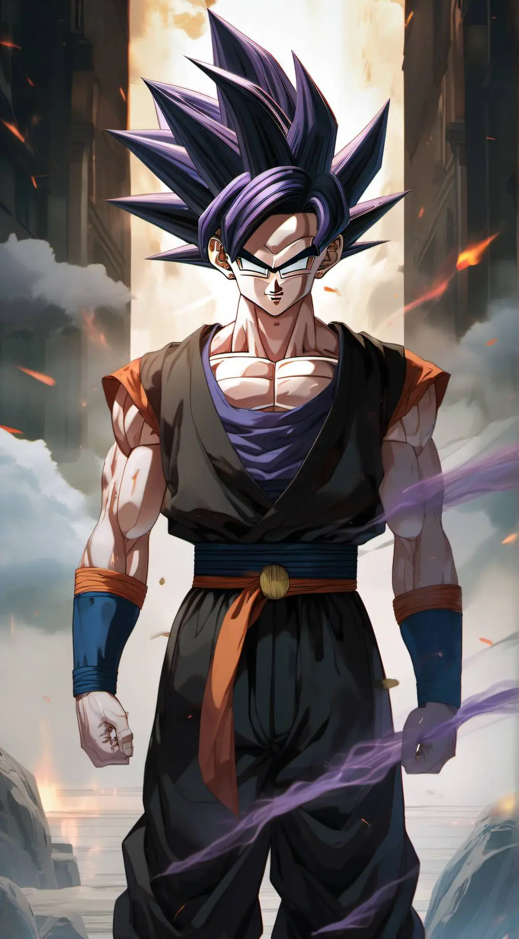 ai character: divine vegito background