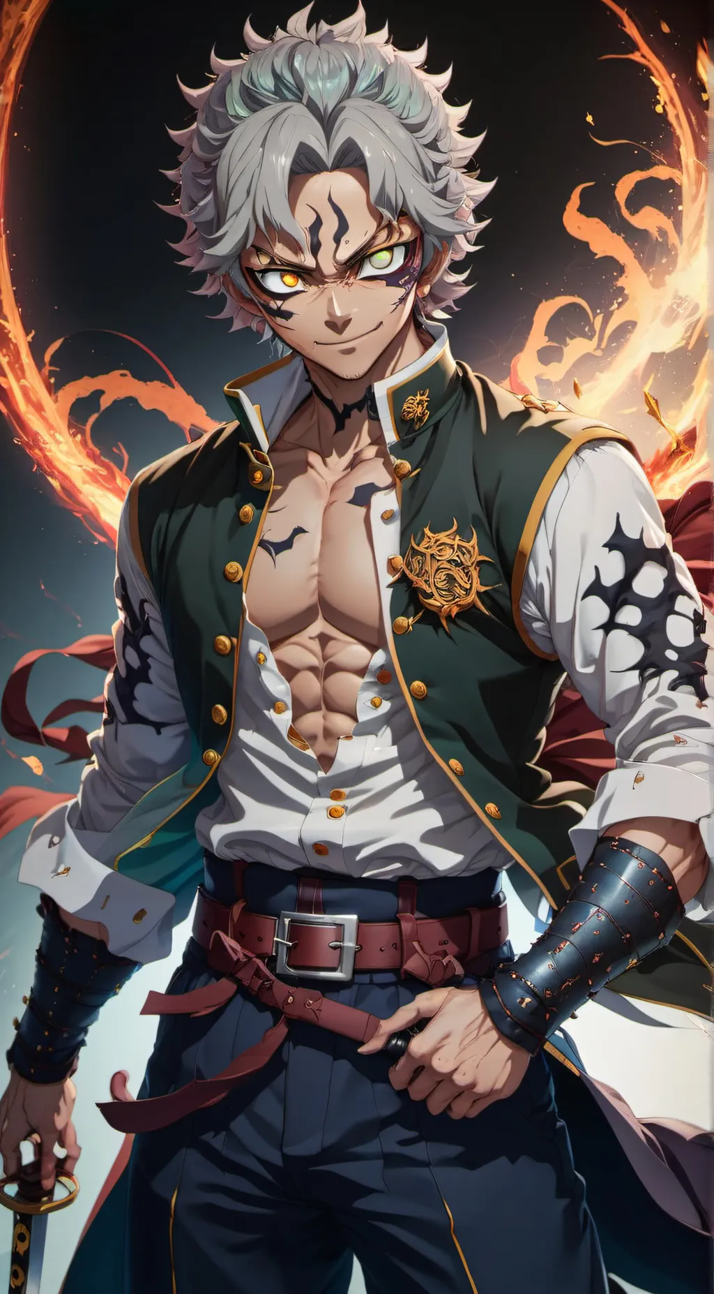 ai character: hashira & kamaboko background