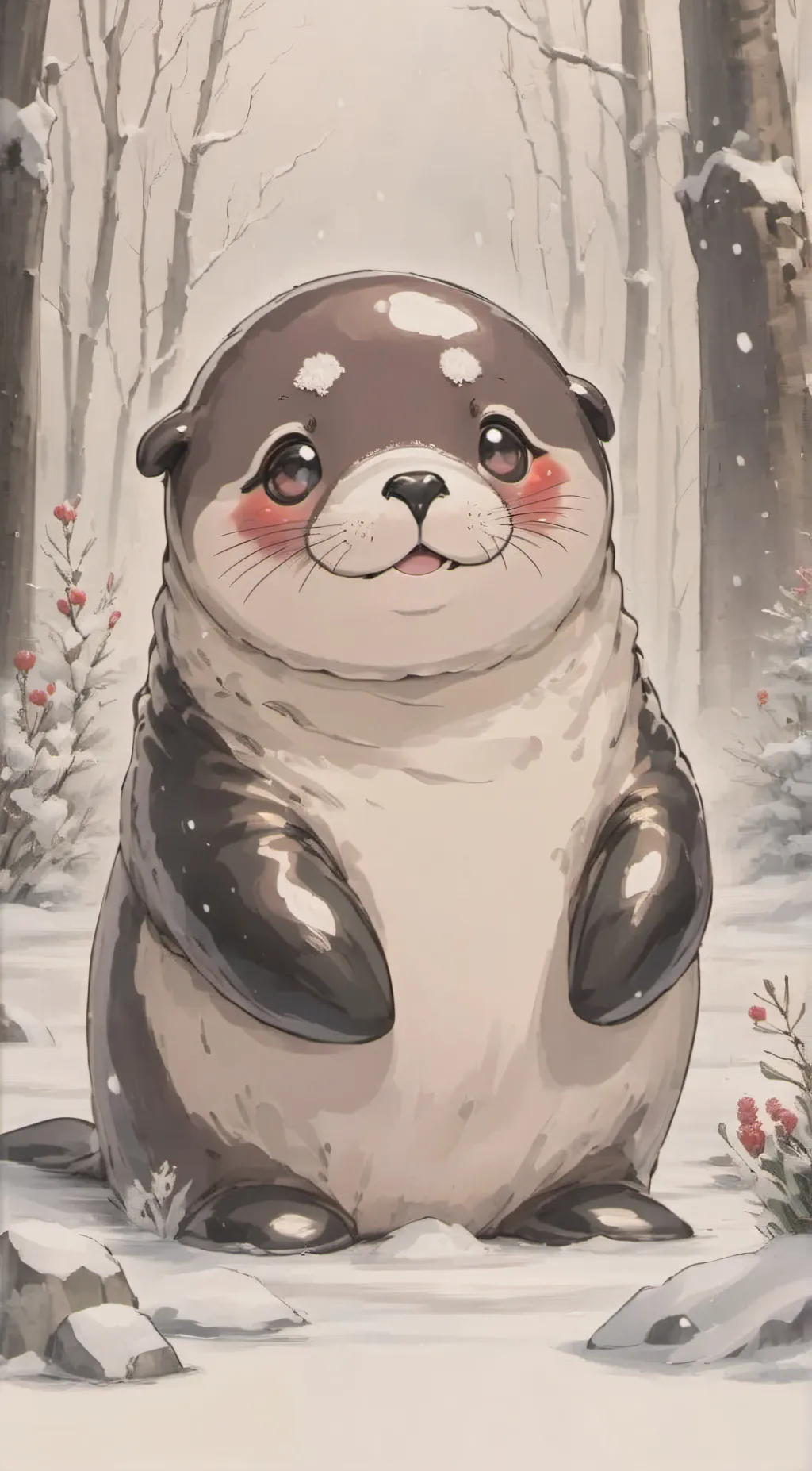 ai character: Baby seal background