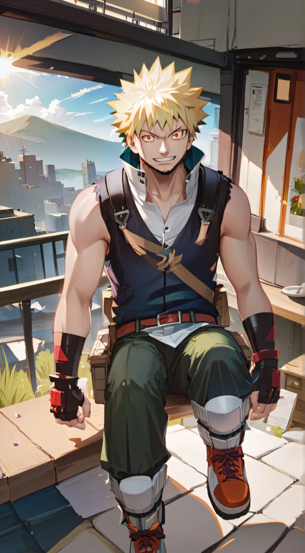 ai character: katsuki bakugou background