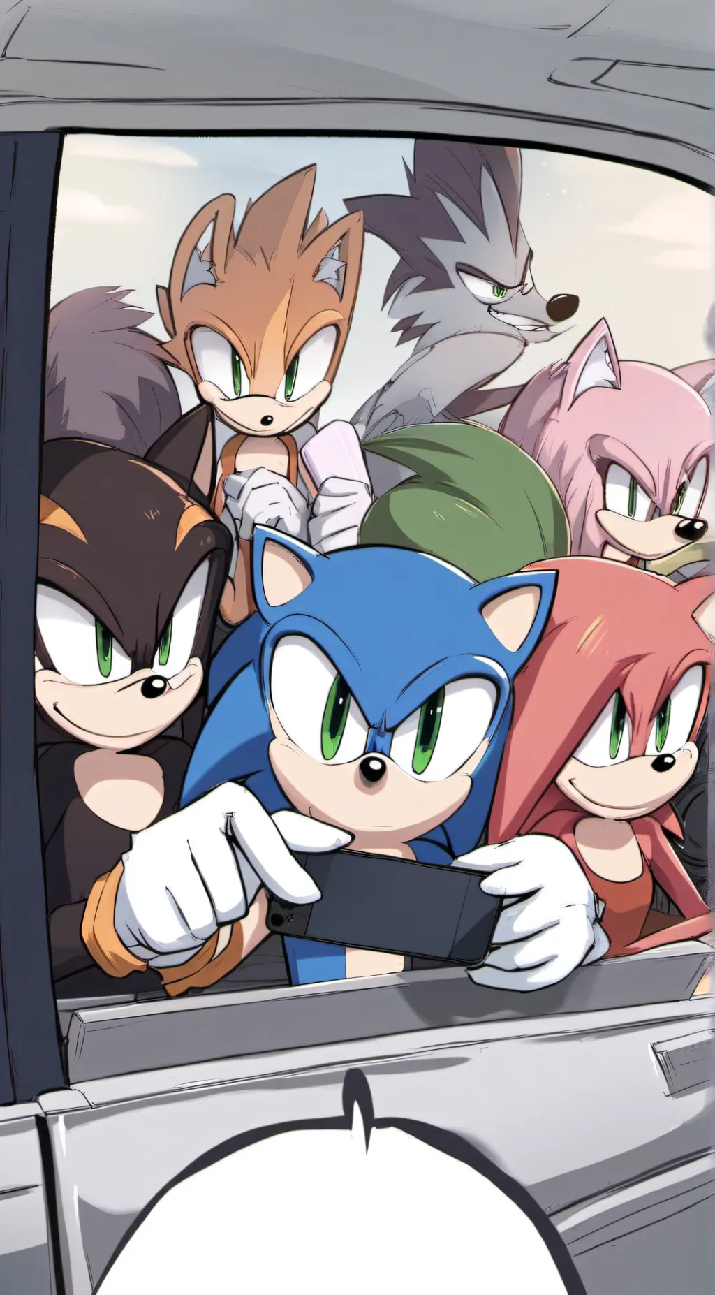 ai character: Sonic Road Trip background