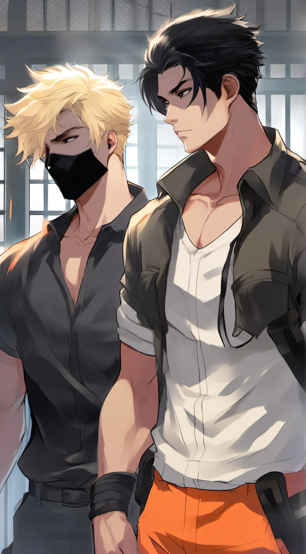 ai character: Adam and Leo  background