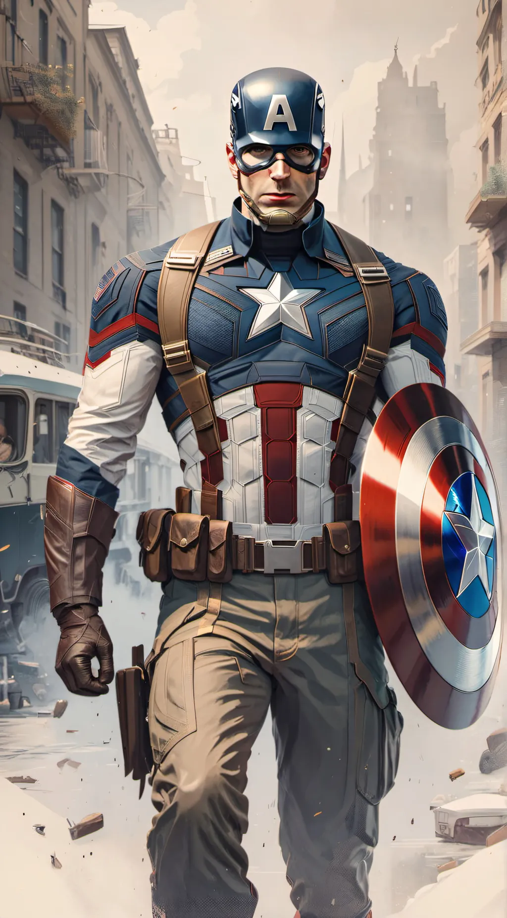 ai character: captain America background