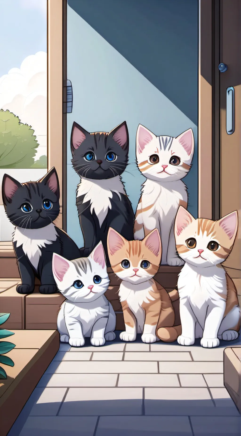 ai character: ^☆~.Cat pack.~☆^ background