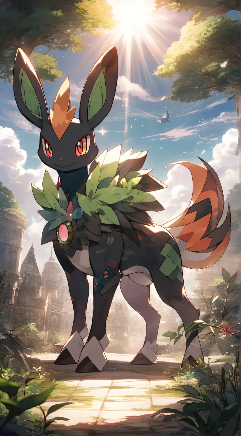 ai character: Shadow Eevee background