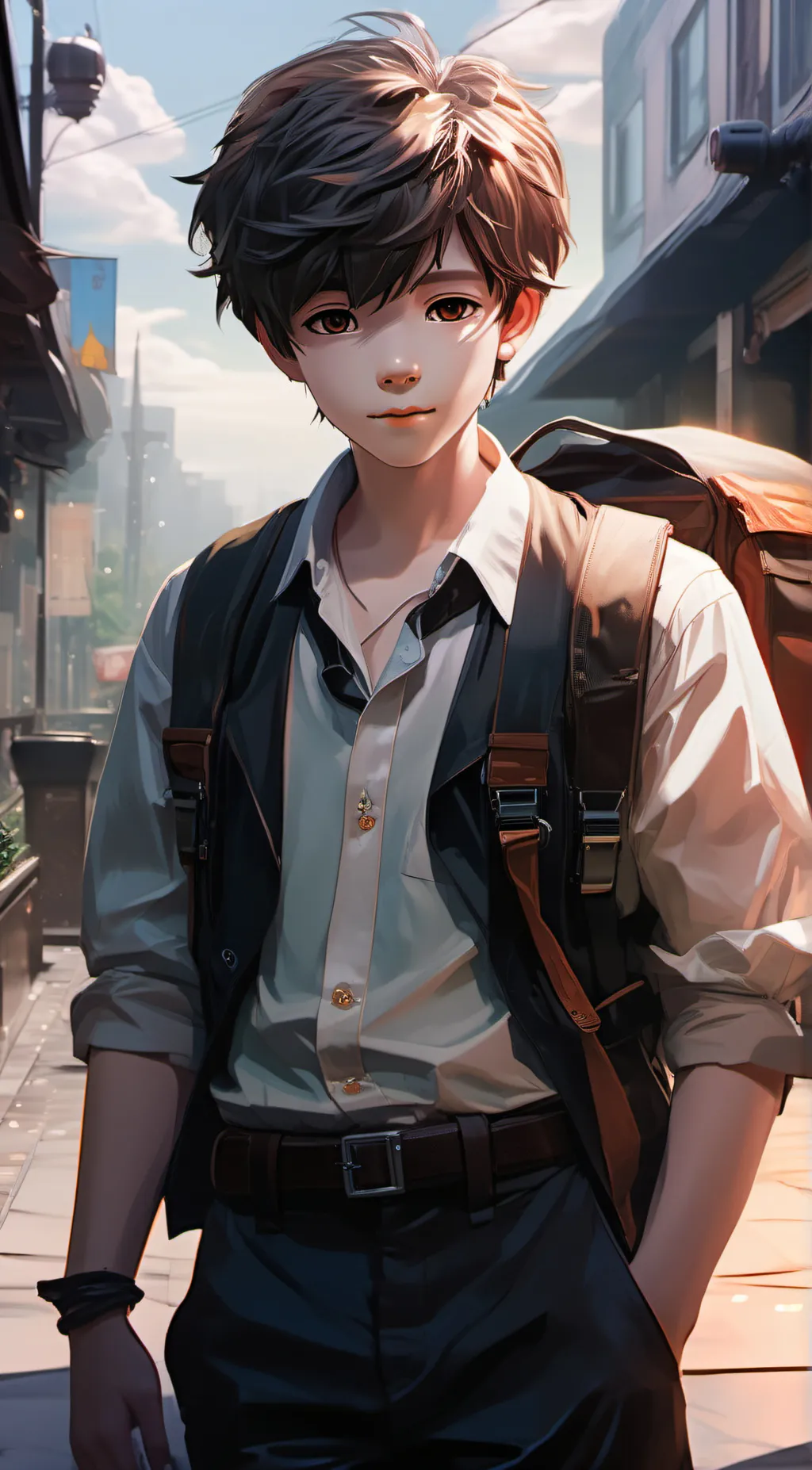 ai character: A random boy ai background
