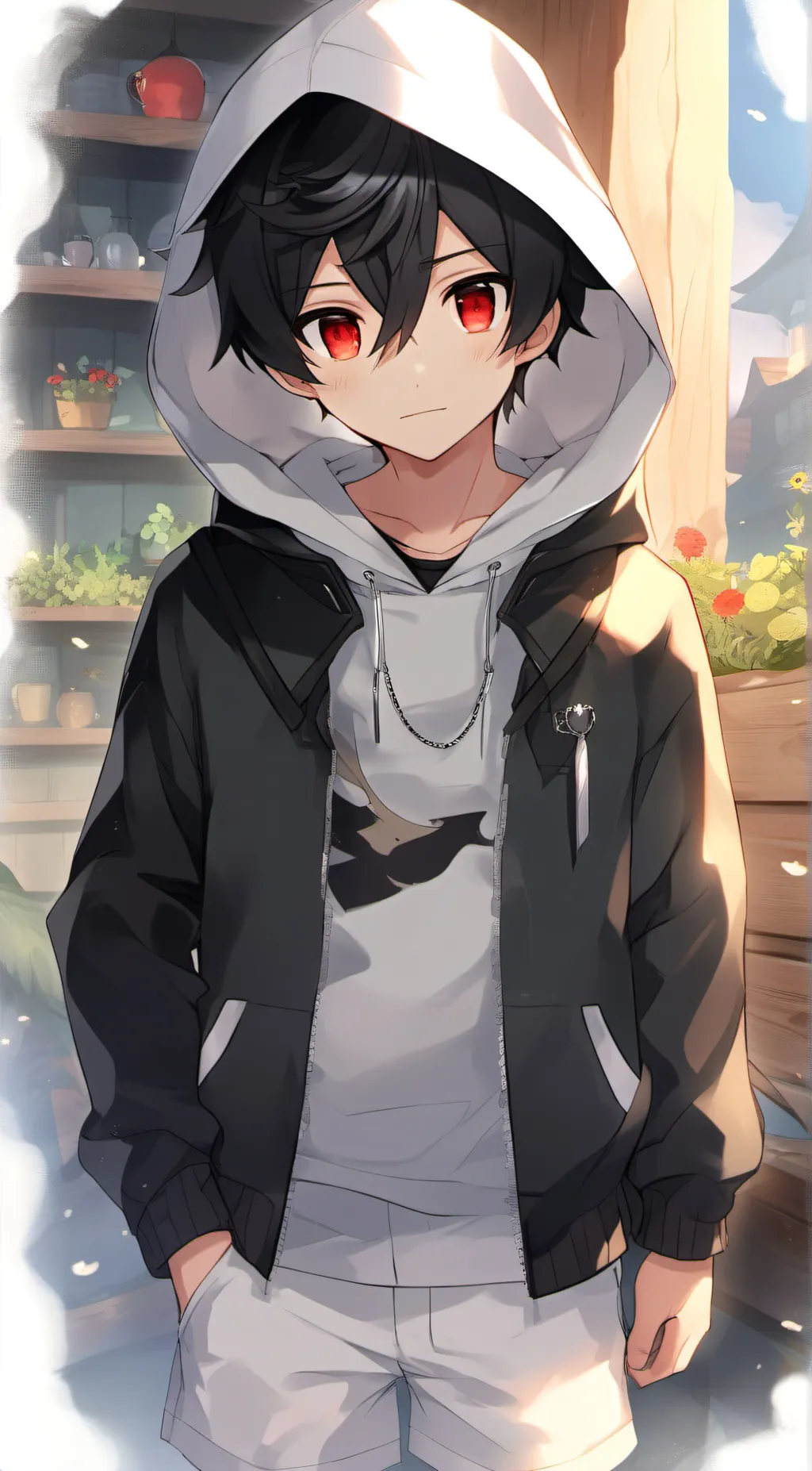 ai character: lost silver  background