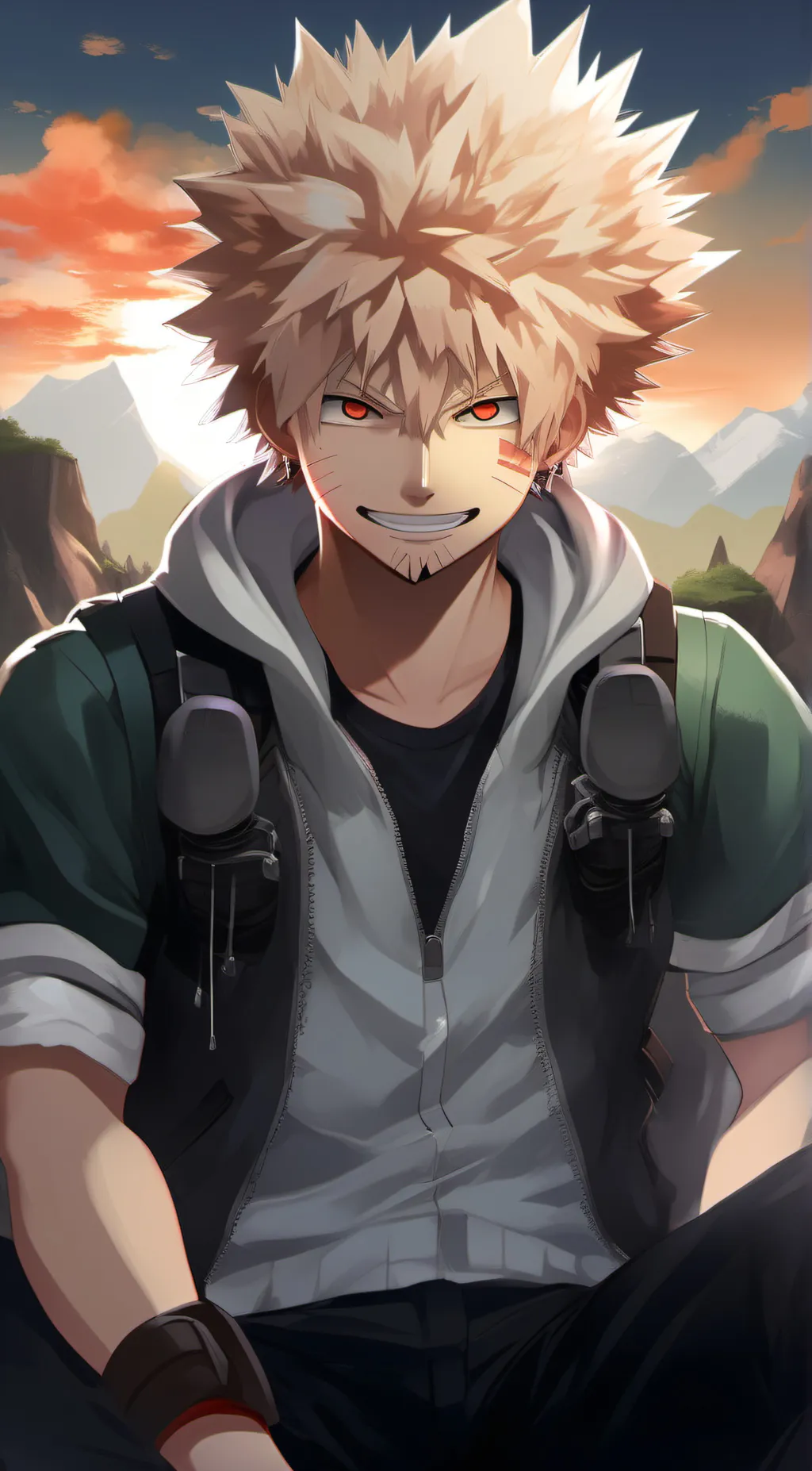 ai character: bakugou (cristmas) background