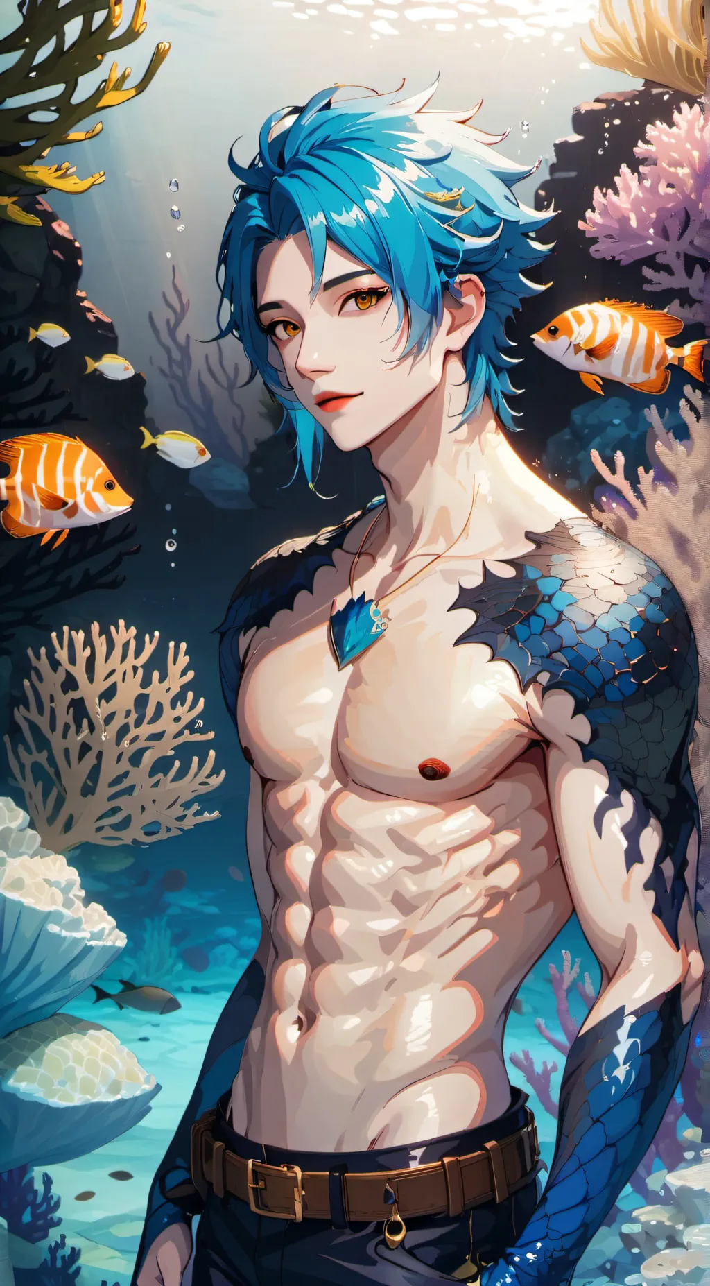 ai character: Caspian 🧜‍♂️🌊 background