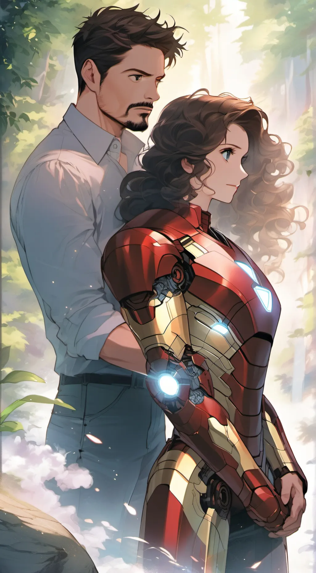 ai character: Iron guy background