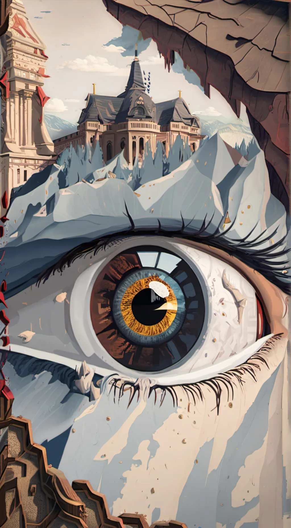 ai character: Eye background