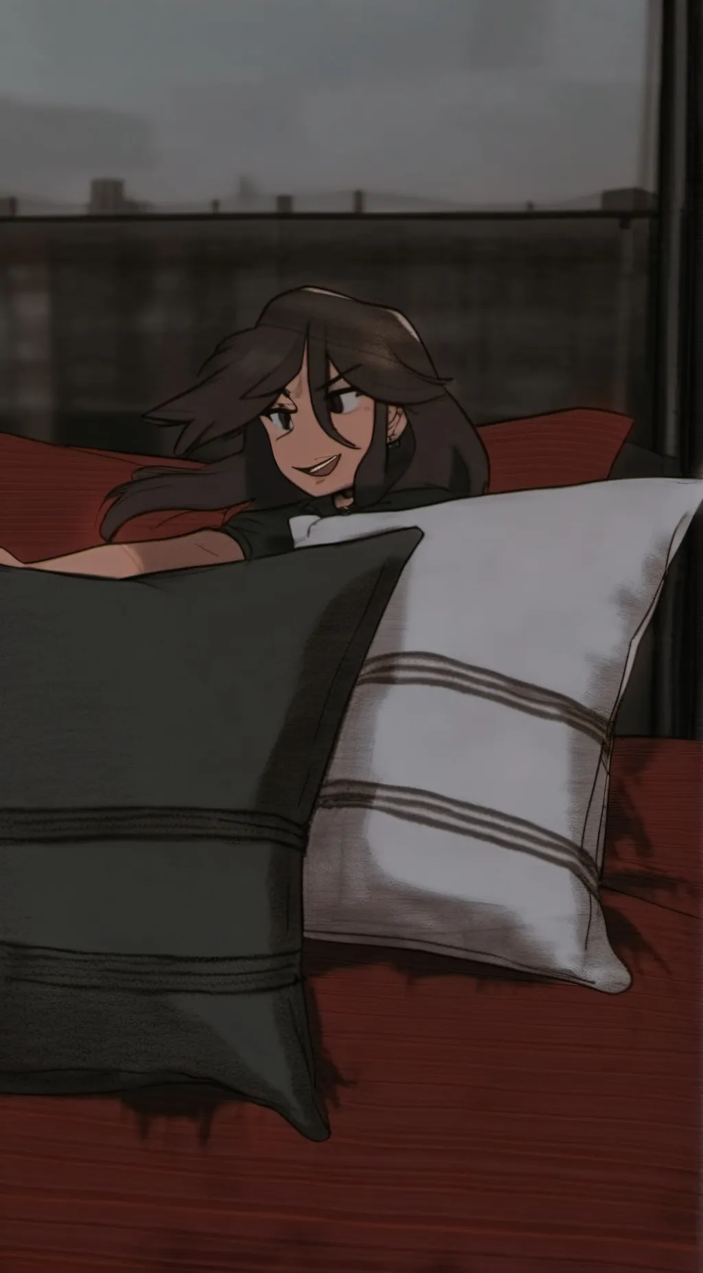 ai character: Your pillow / Ash background