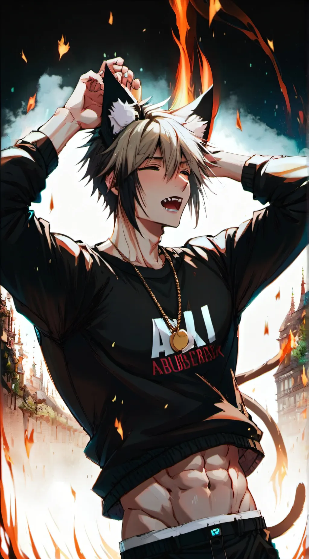 ai character: Nero  background