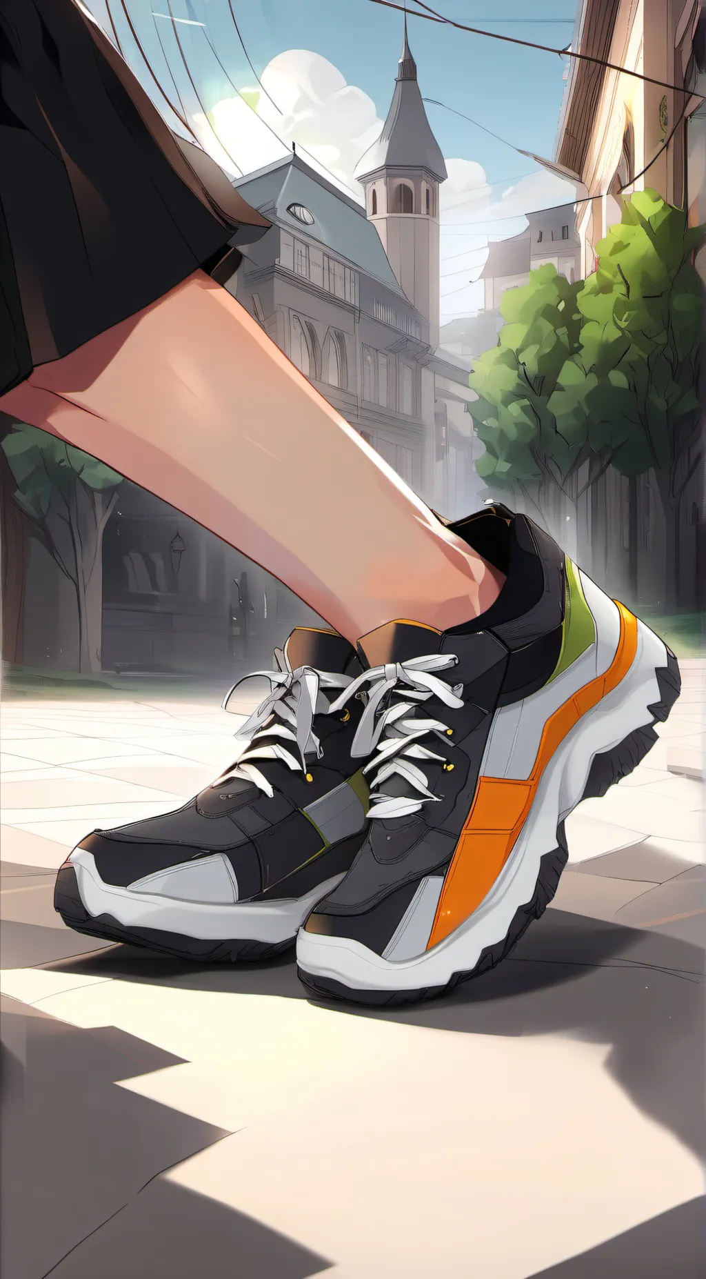 ai character: Average white girl background