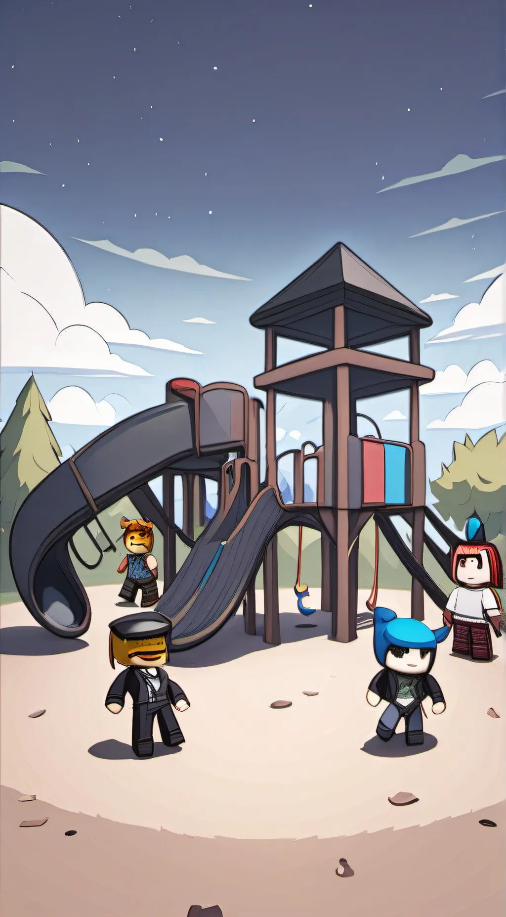 ai character: Mic up background