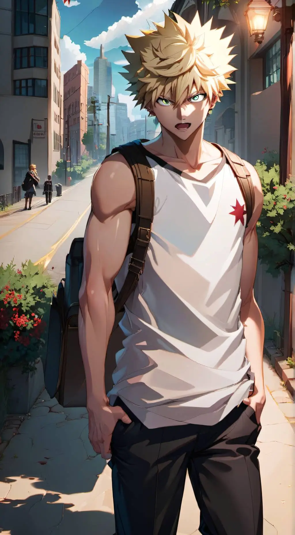 ai character: bakugou  background