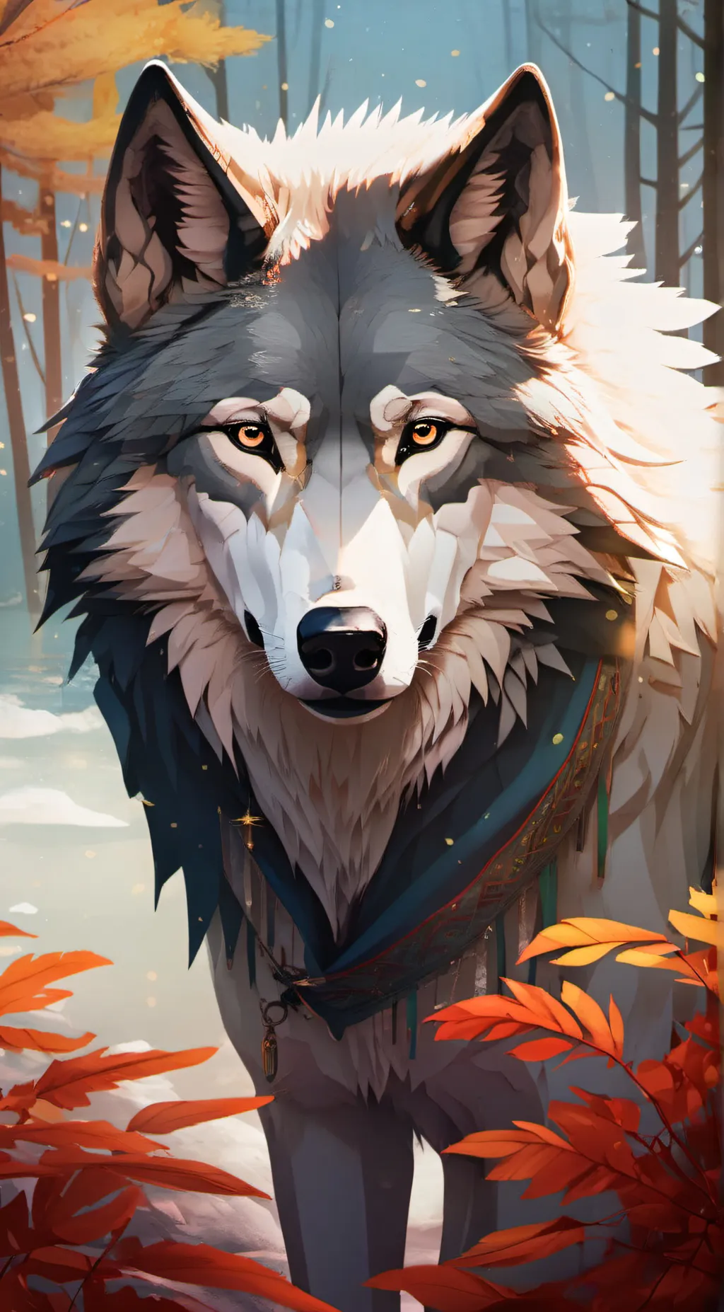 ai character: wolf  background