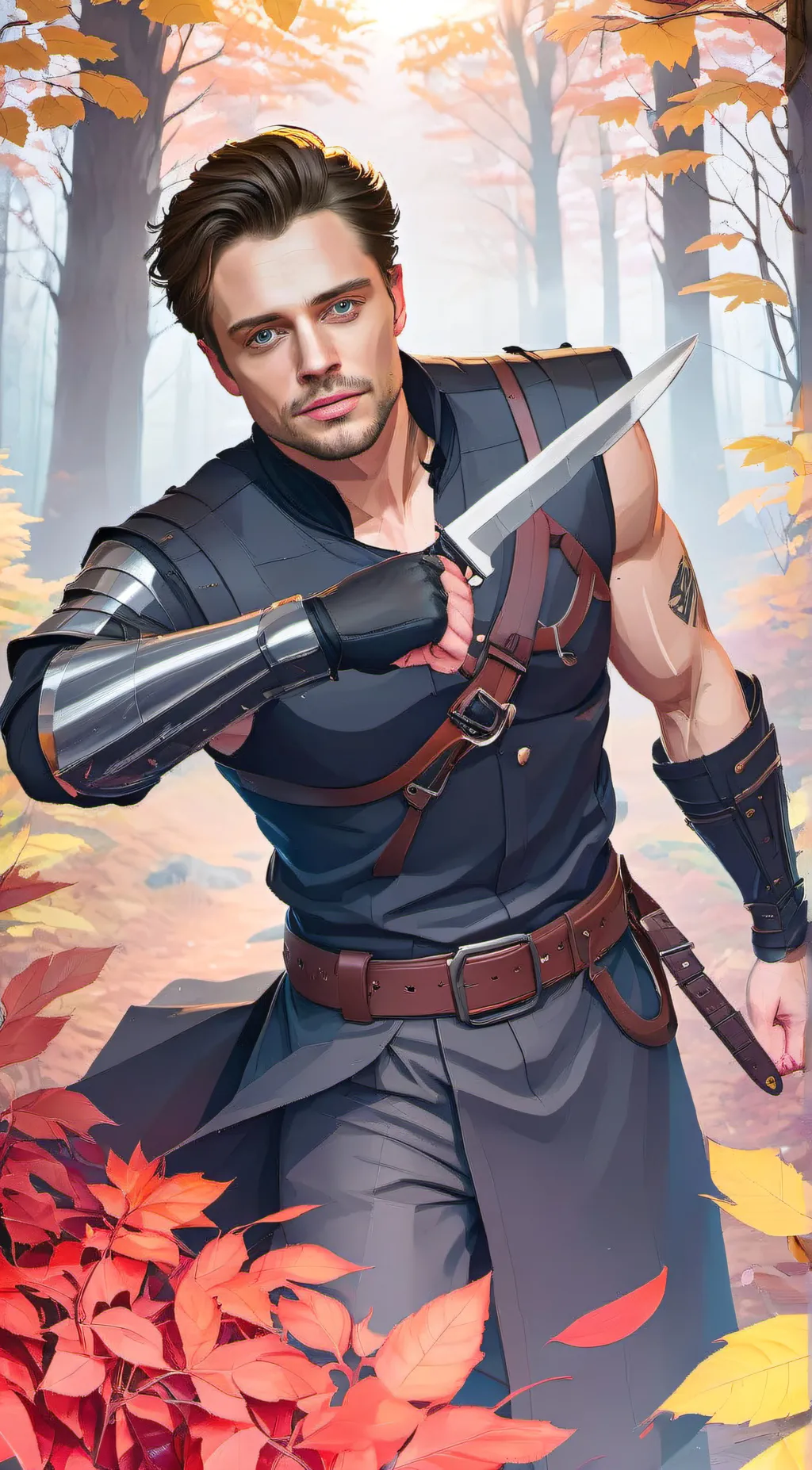 ai character: Bucky Barnes  background