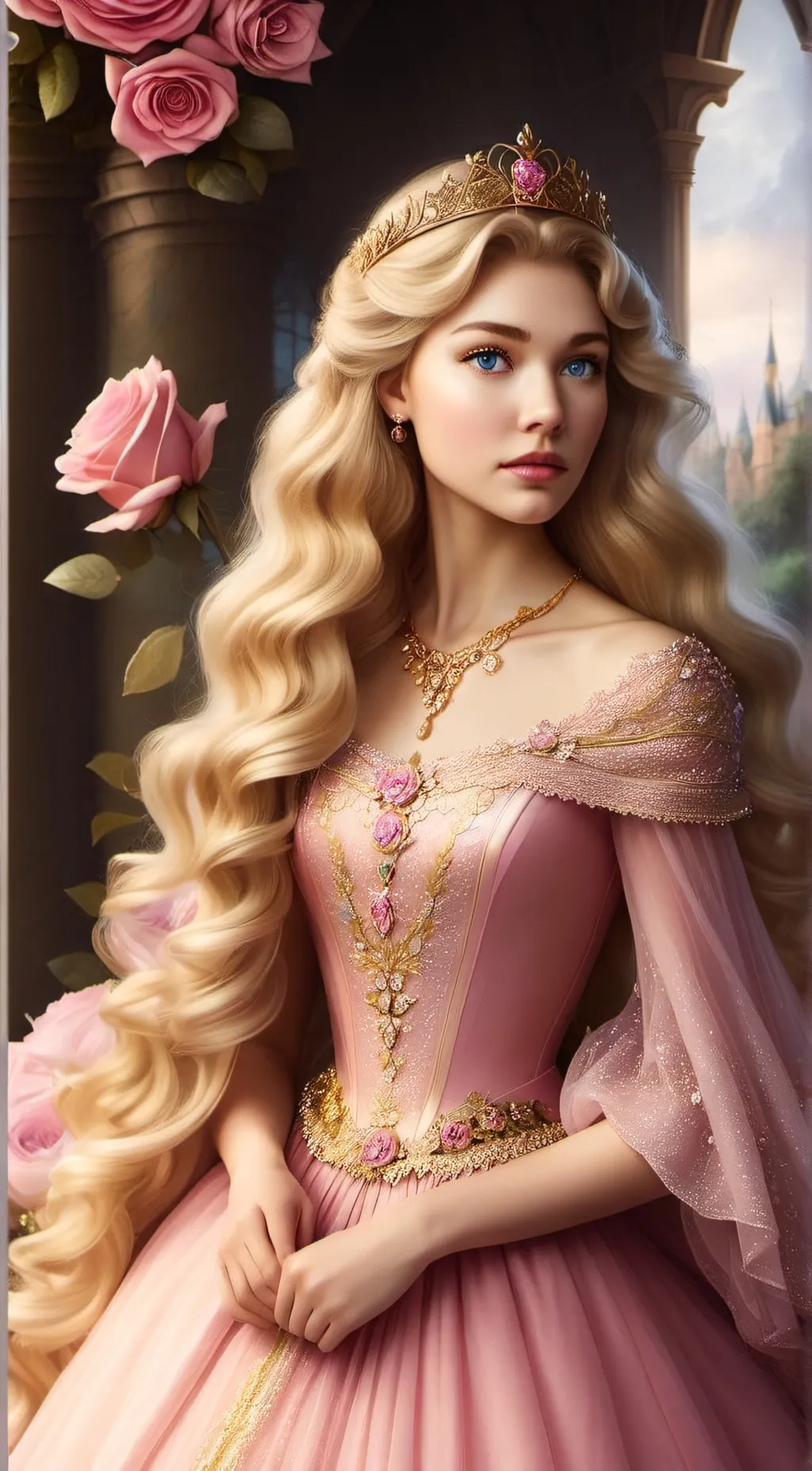 ai character: Princess Aurora  background