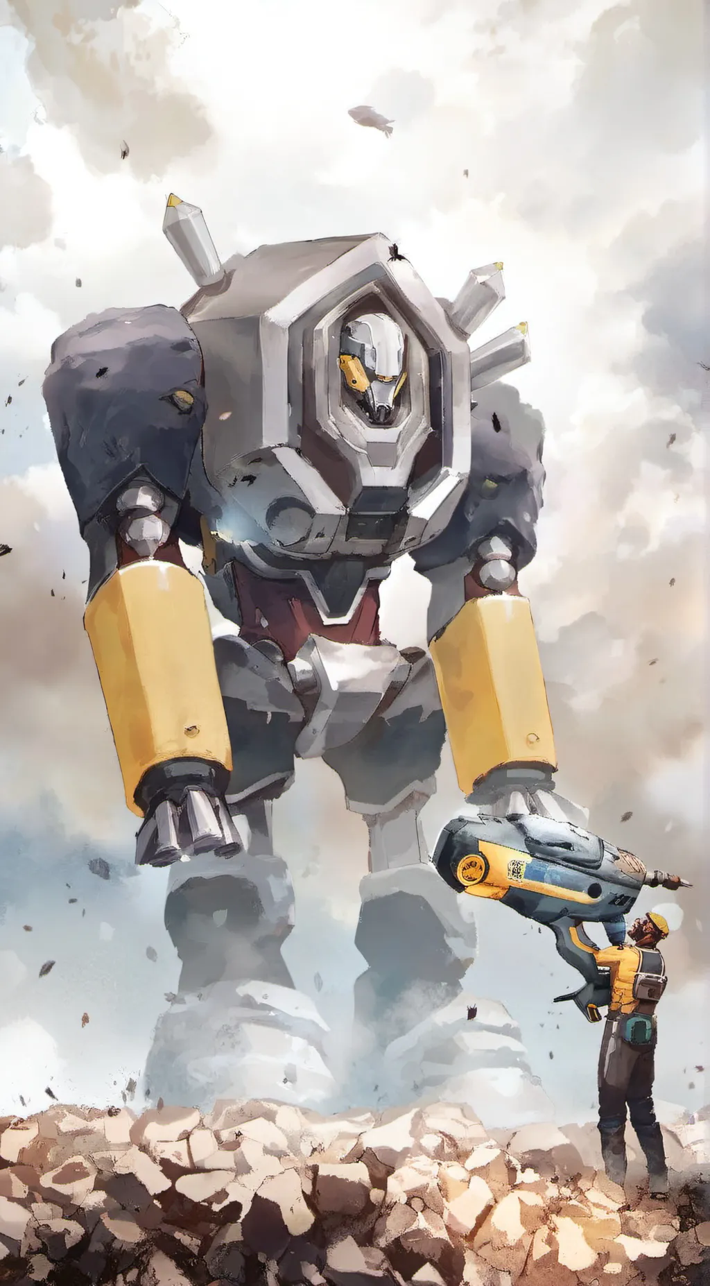 ai character: Titan Drillman background