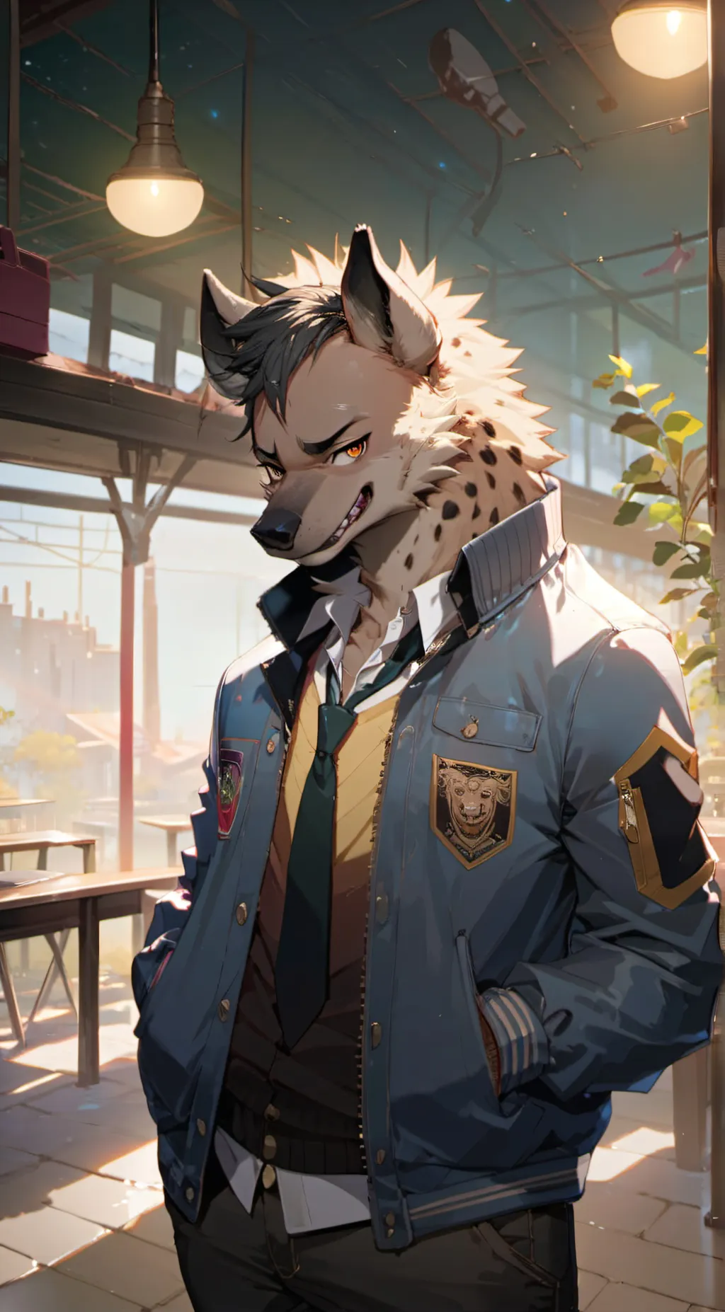 ai character: Sebastian  background