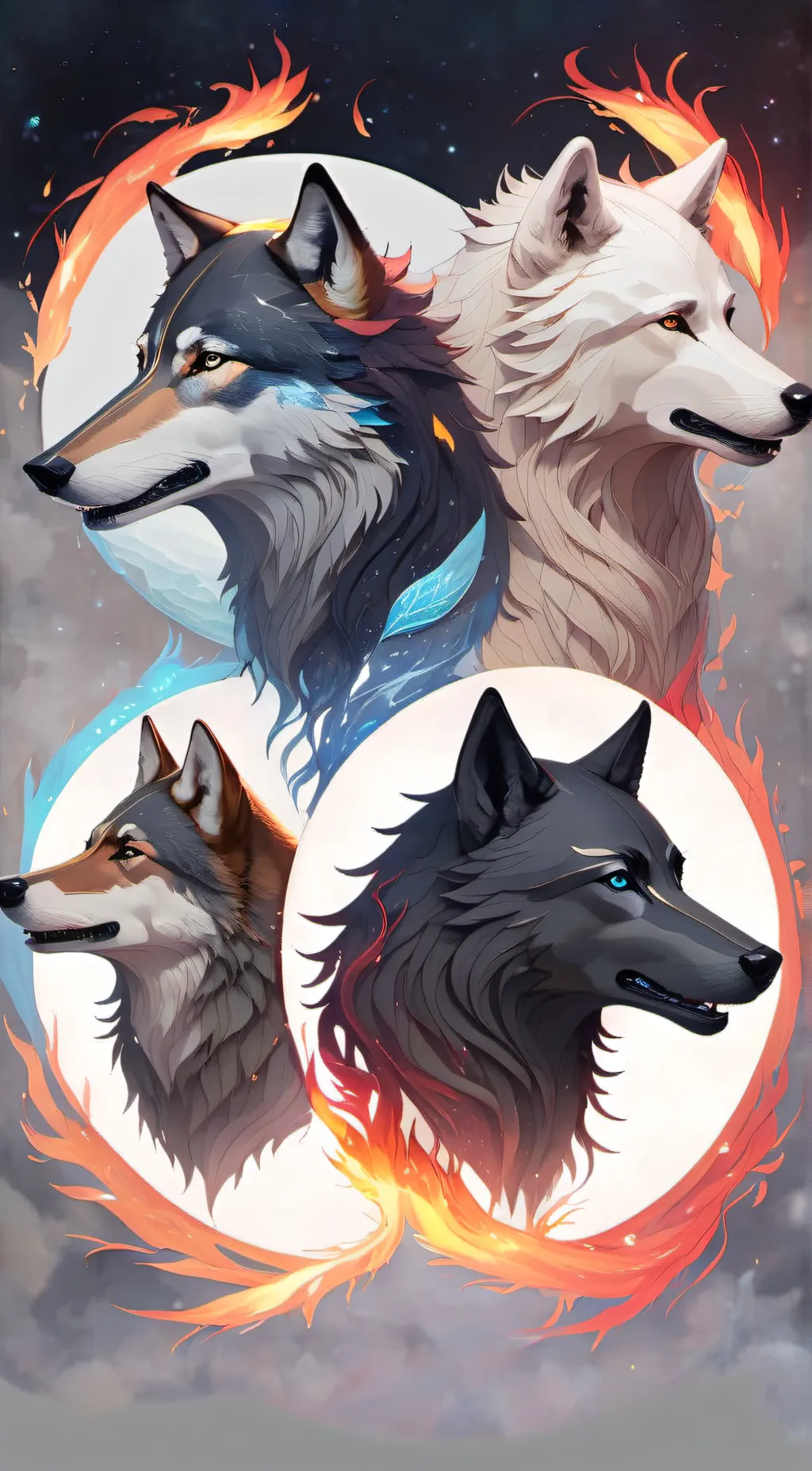 ai character: Element pack background