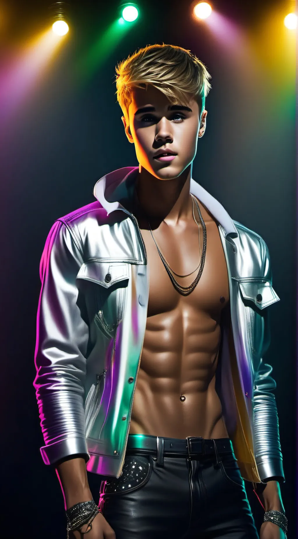 ai character: Justin Bieber  background