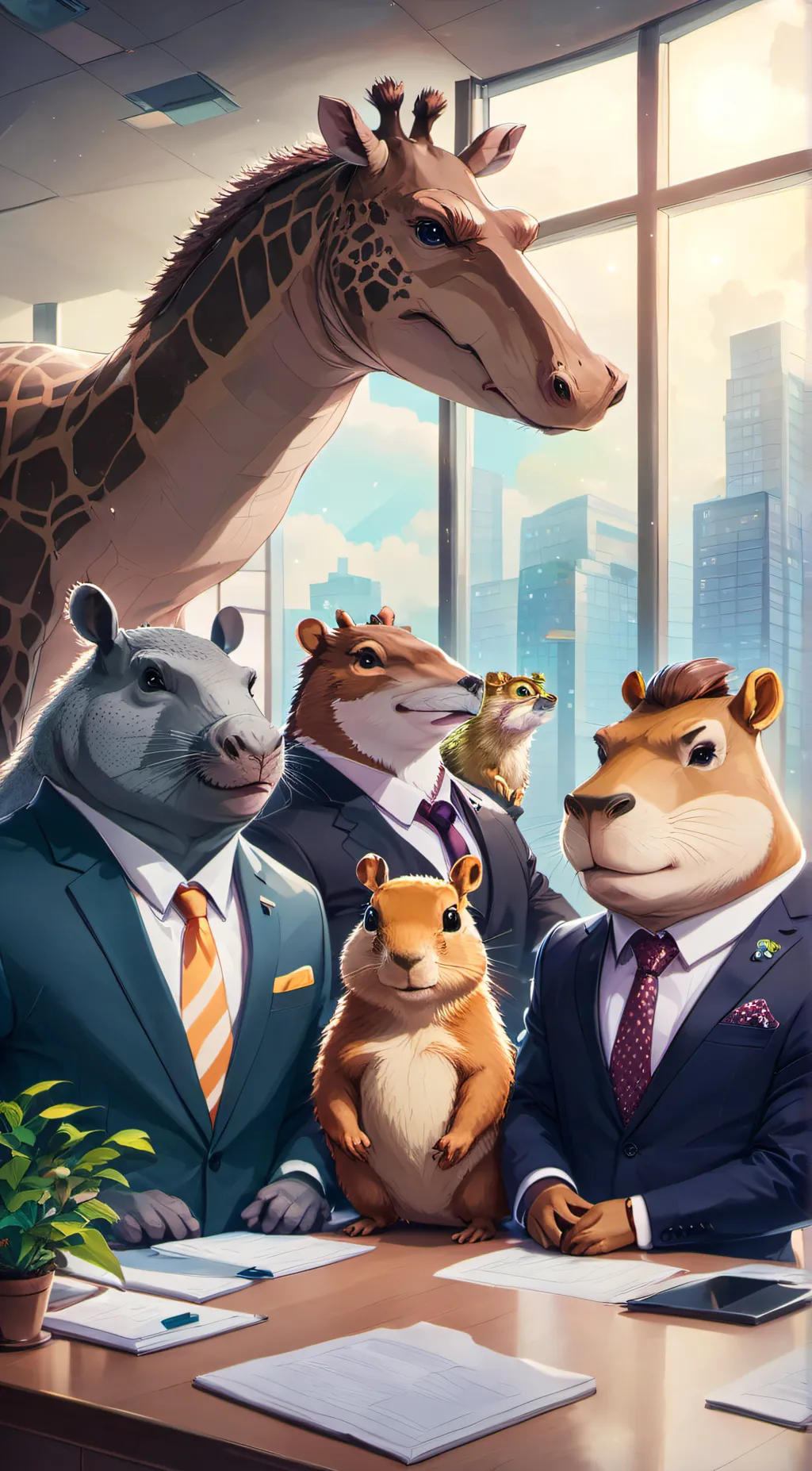 ai character: Barry & the gang background
