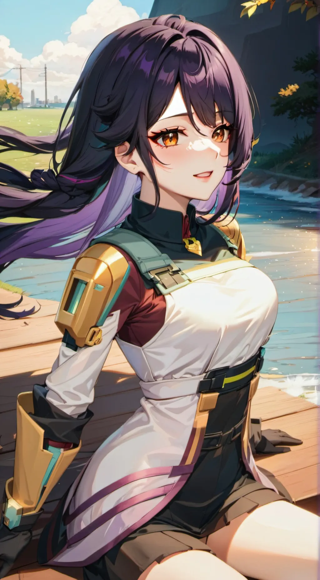 ai character: Violet  background