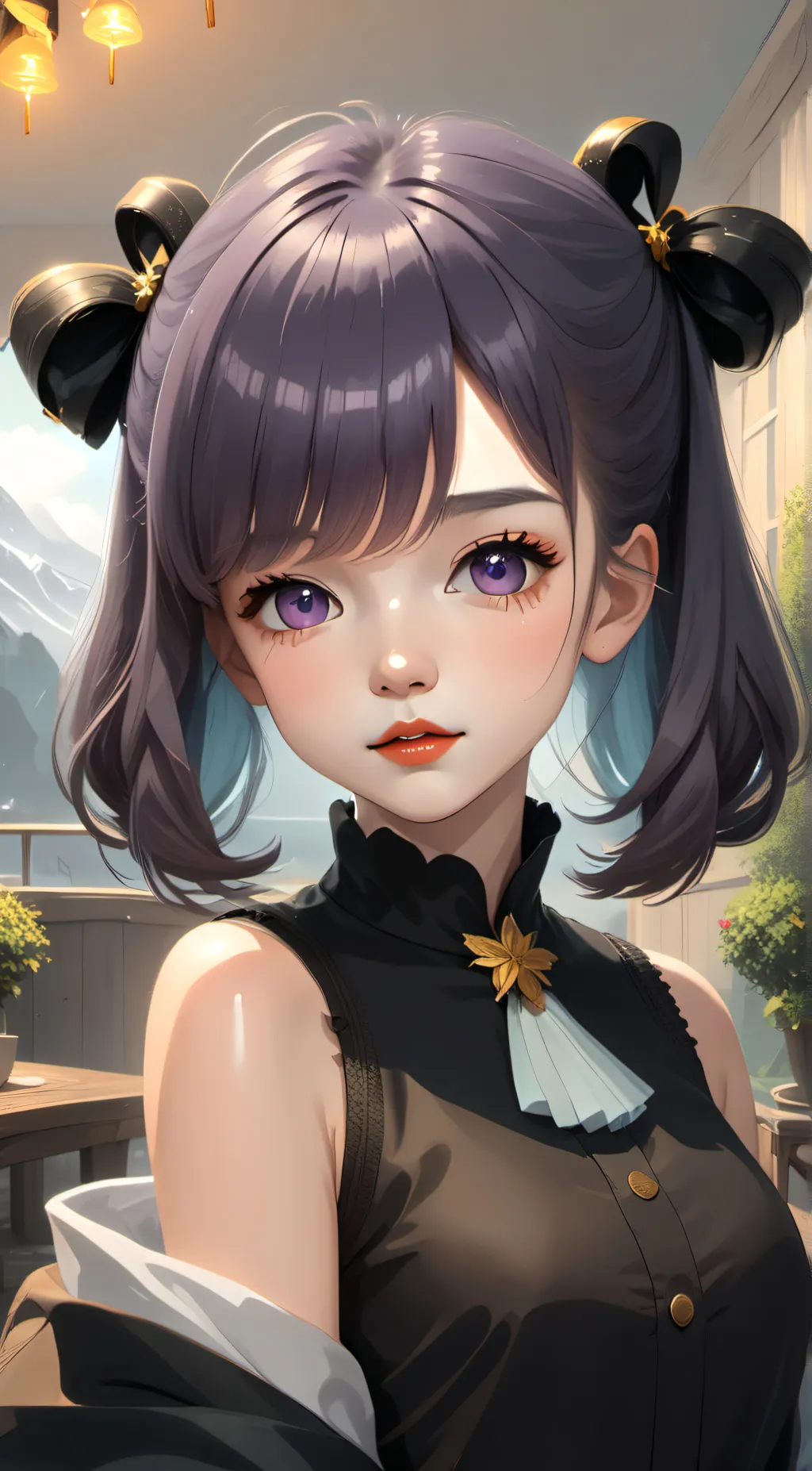 ai character: violetina background