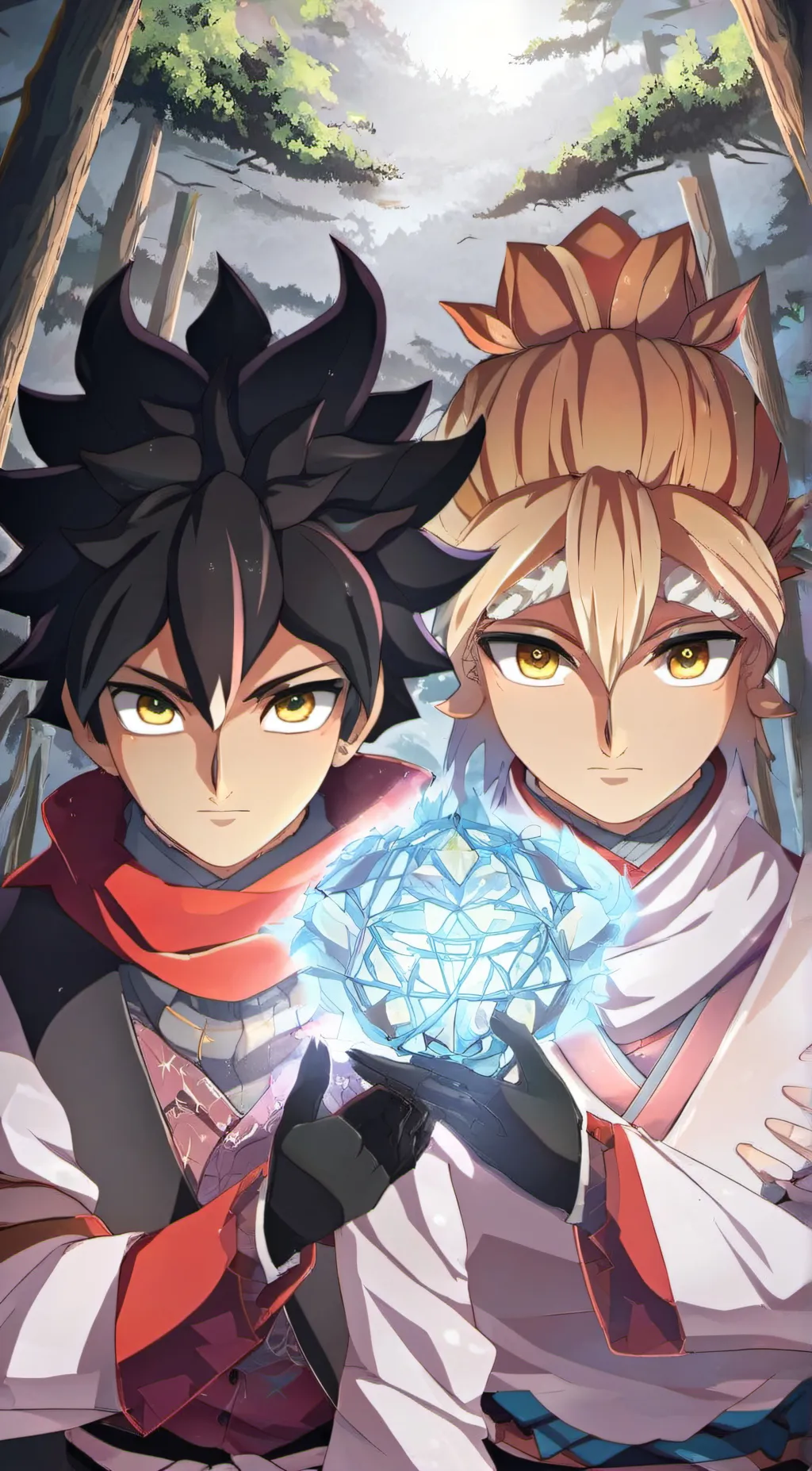 ai character: Hashiras and muzan background
