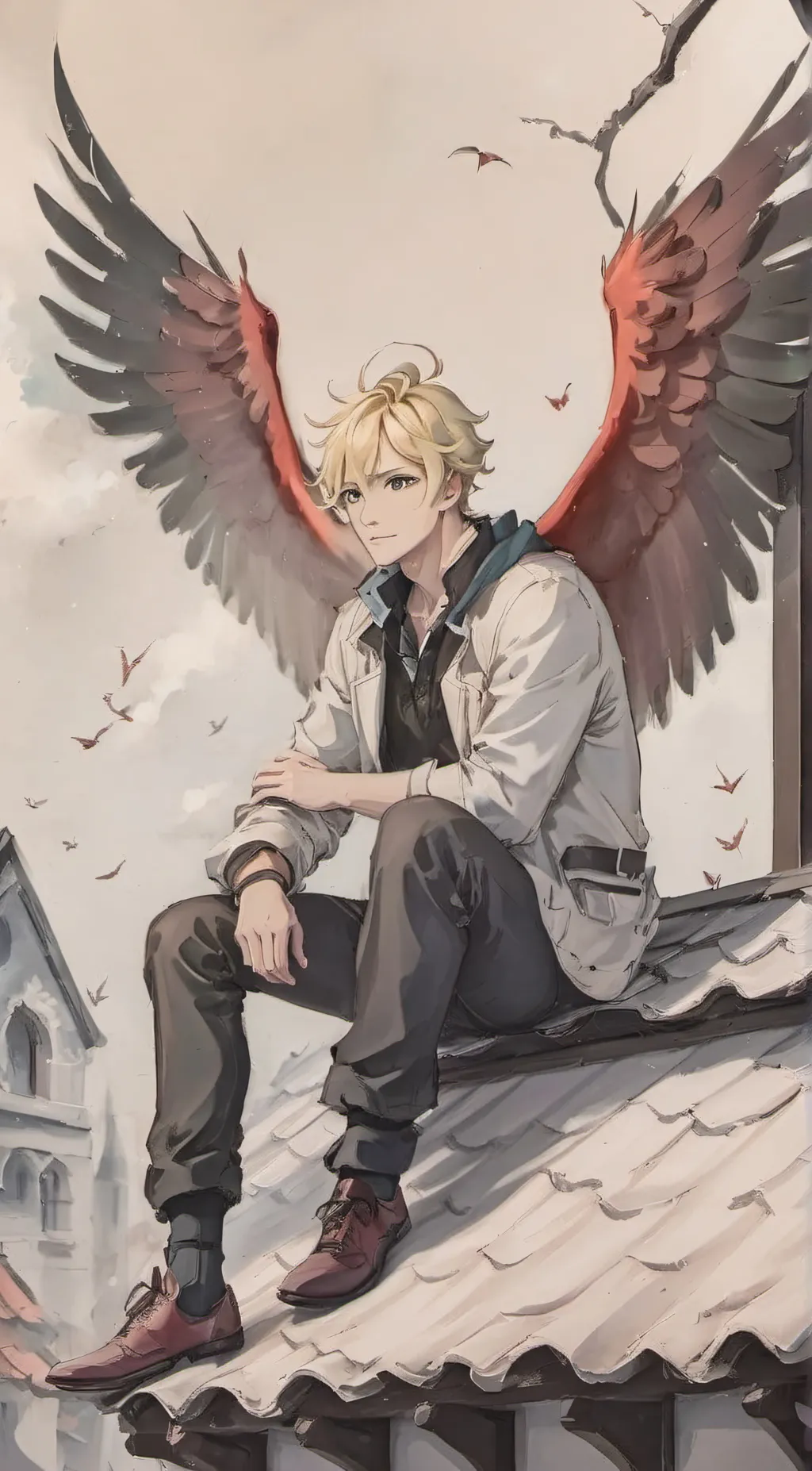ai character: Hawks ✨ background