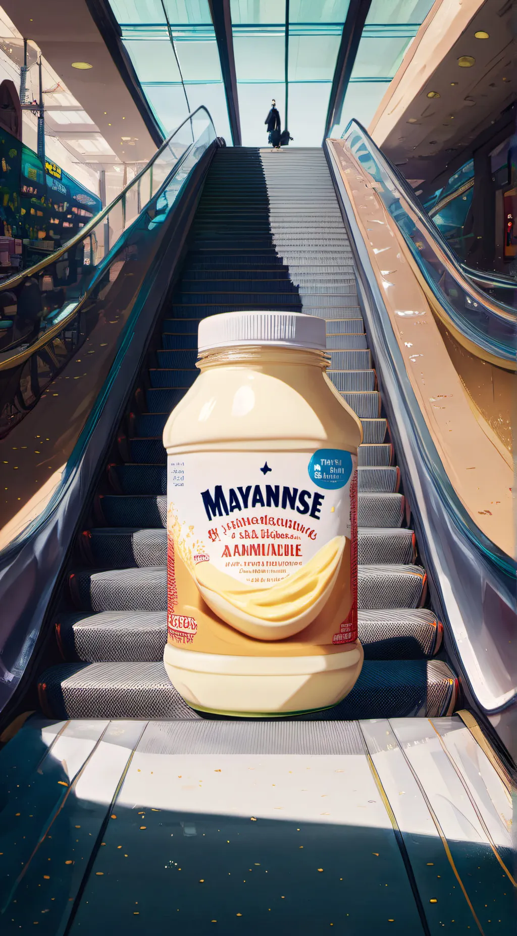 ai character: MAYONNAISE  background